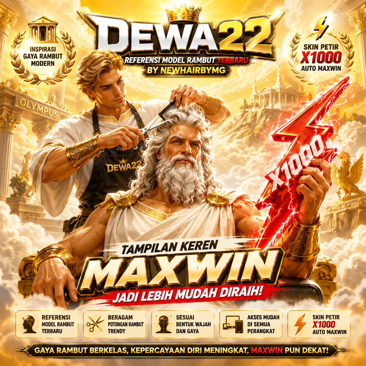 DEWA22 | Referensi Model Rambut Terbaru by NewHairByMG dengan Tampilan Skin Petir x1000 Auto Maxwin